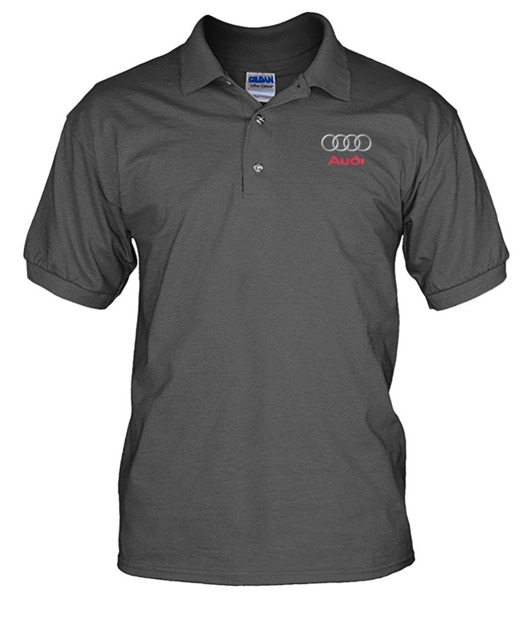 Audi Männer Polo Shirt-Short Sleeves-ViralStyle-Charcoal-S-Men's Polo-Pixefy