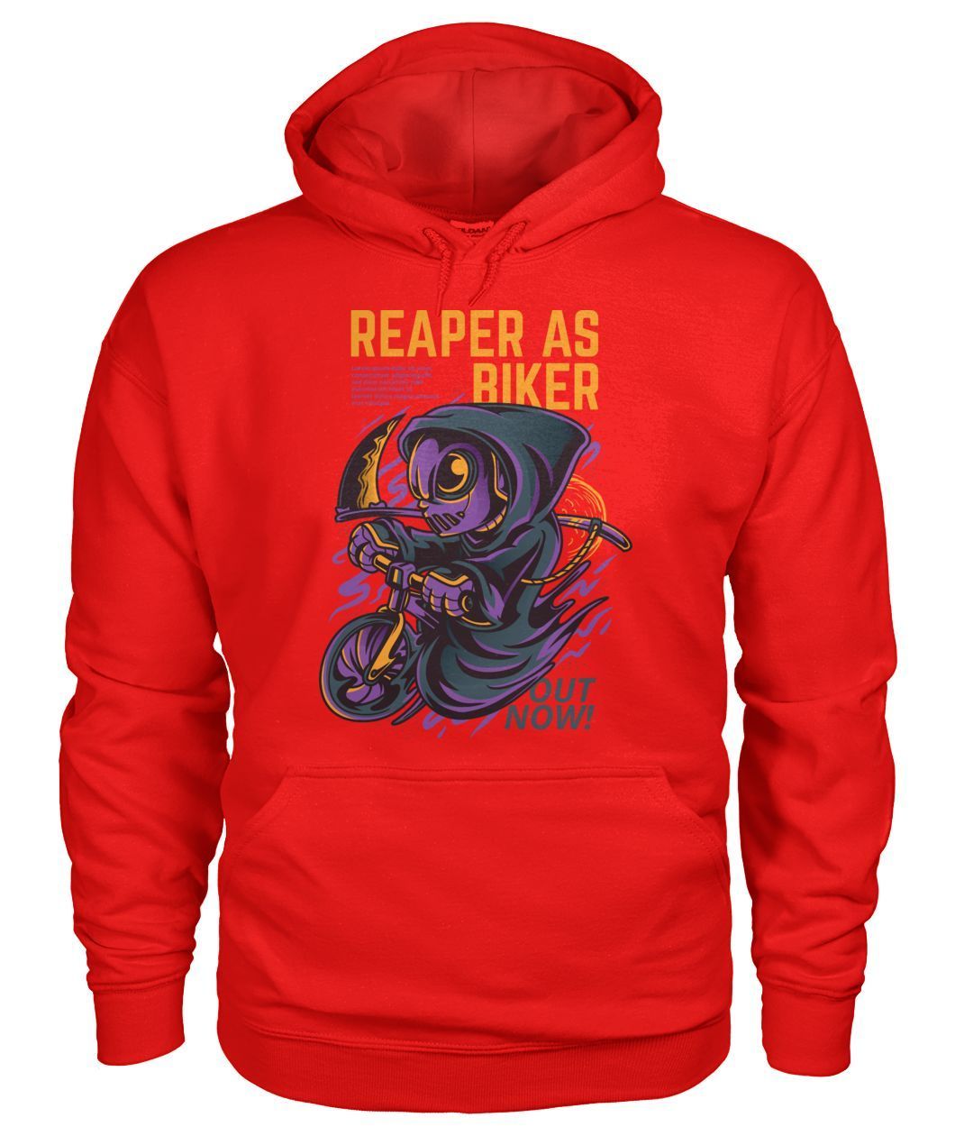 Reaper as Biker Unisex Hoodie