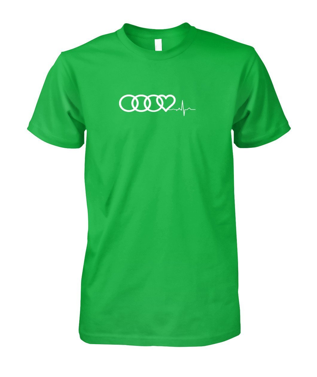 Audi Heart Beat Unisex Cotton T SHIRT - TeePerfect 