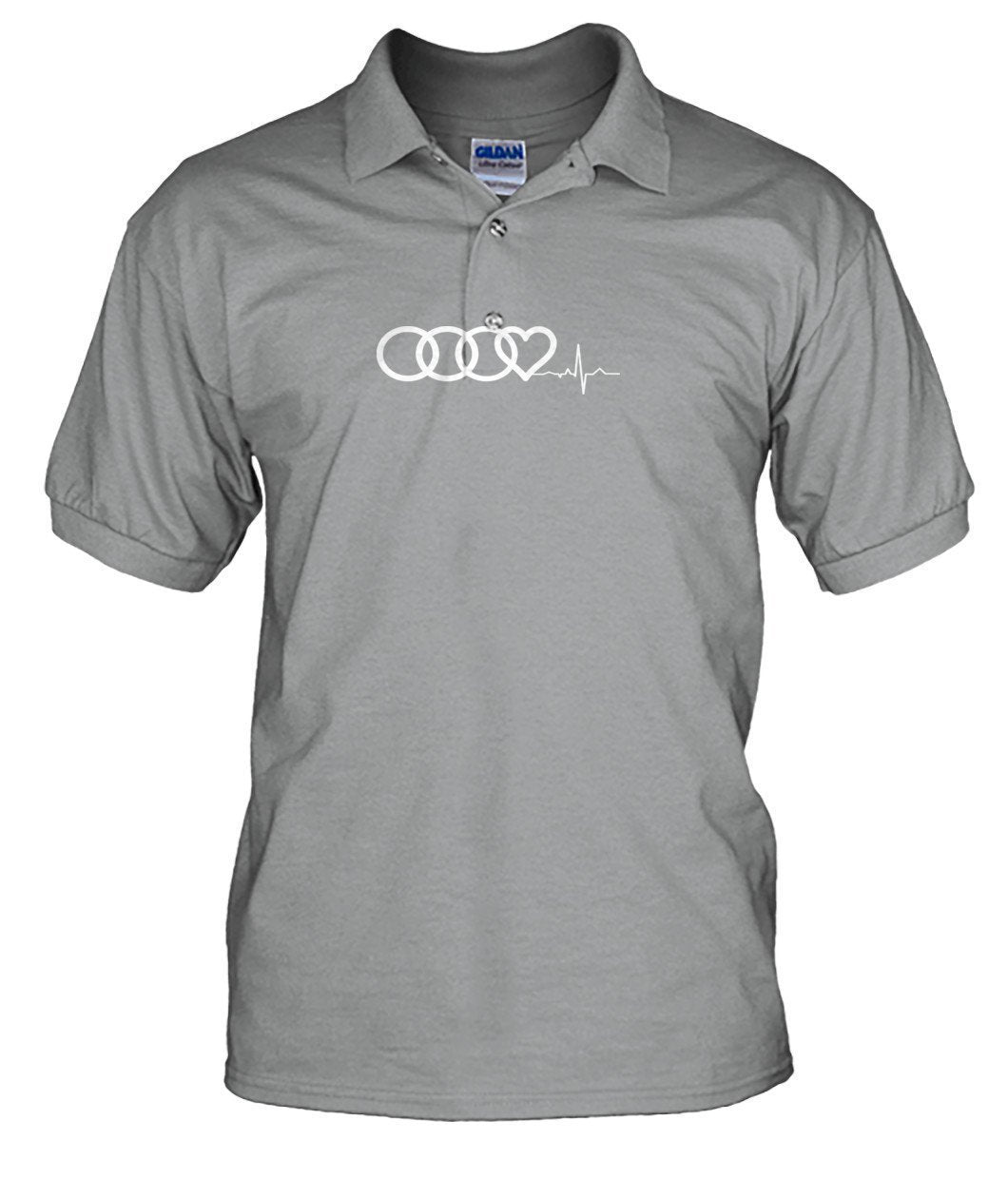 Audi Heart Beat Men's Polo - TeePerfect 