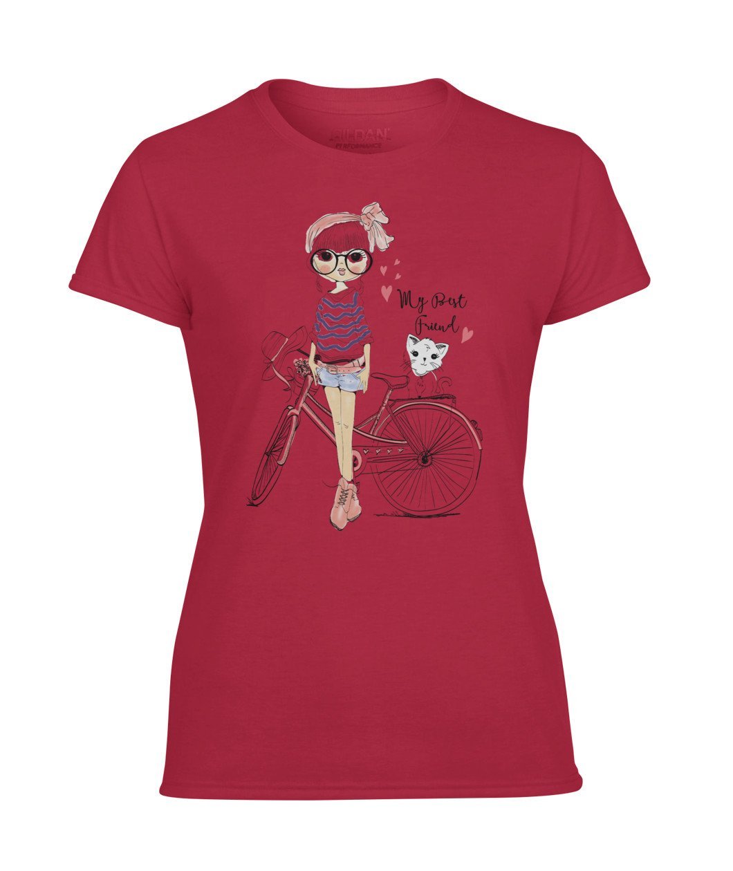 Das kleine Mädchen mit Katze Women's Performance Tee - TeePerfect 