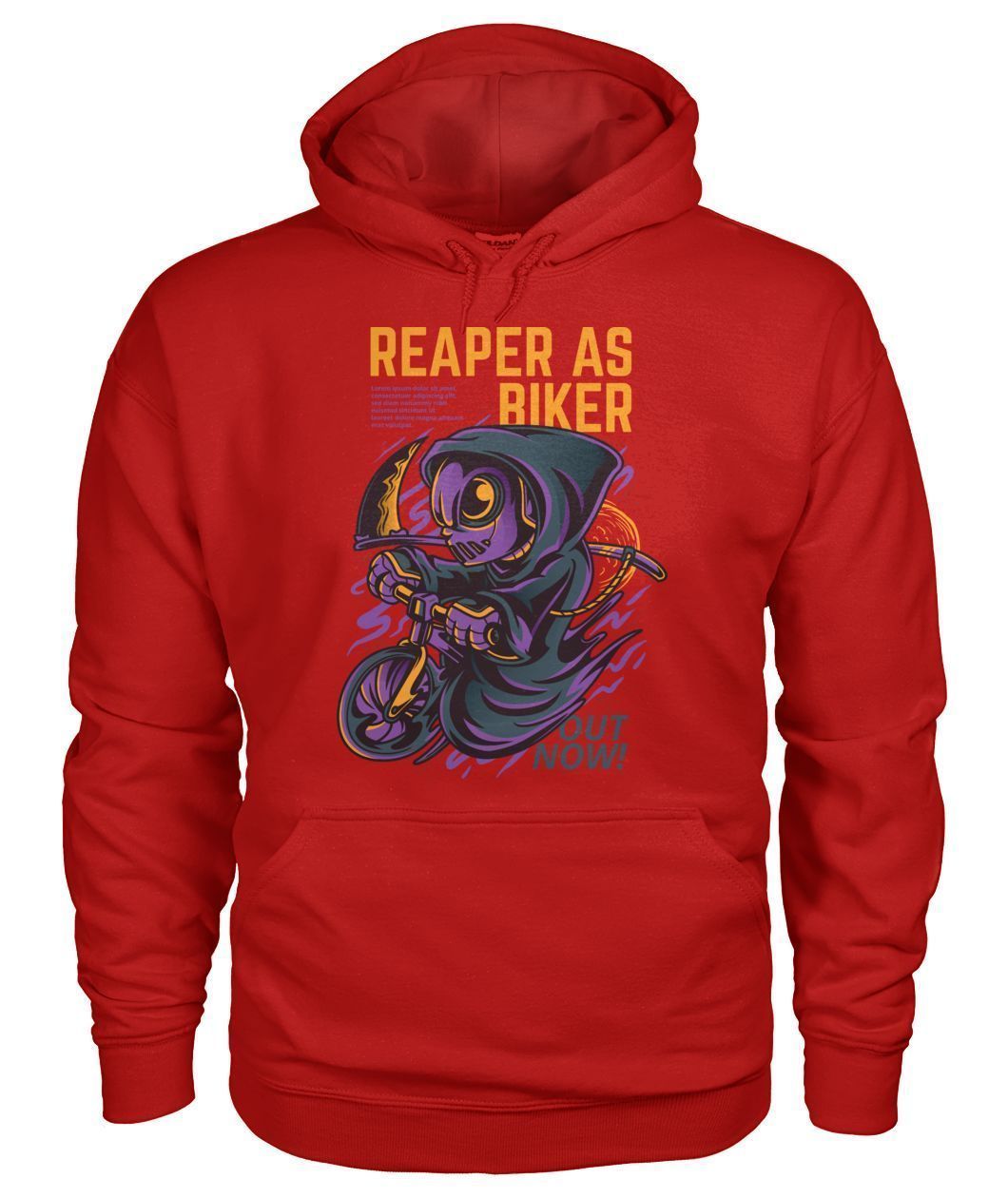 Reaper as Biker Unisex Hoodie