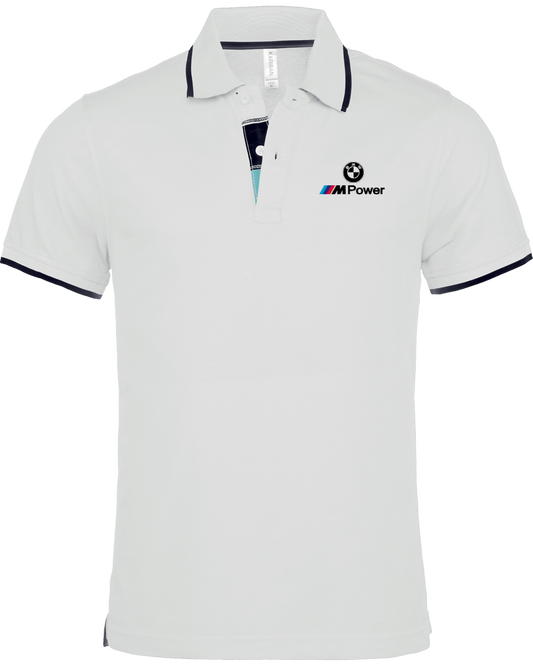 BMW Polo Shirt Men border neck