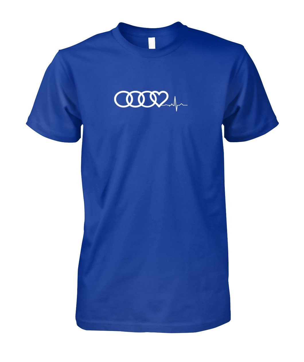 Audi Heart Beat Unisex Cotton T SHIRT - TeePerfect 