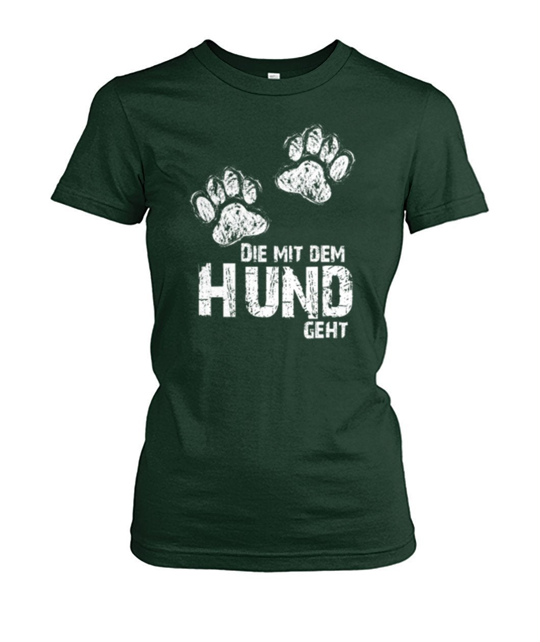 Die mit dem hund geht -- Women's Crew Tee - TeePerfect 