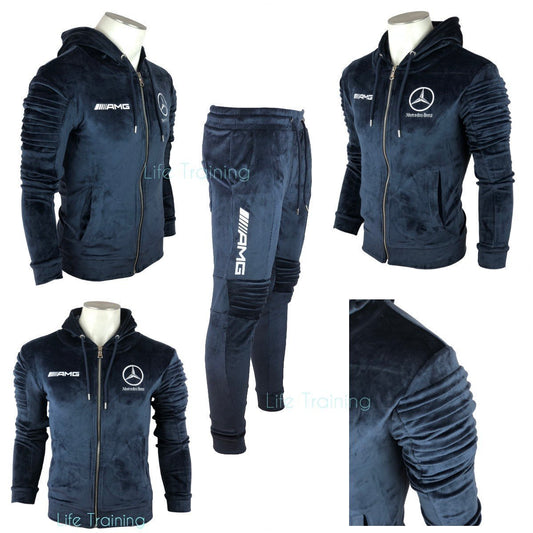 Mercedes bleu nuit velours confort Survetement Mode Homme-Survetement-AlphaPlace-Pixefy