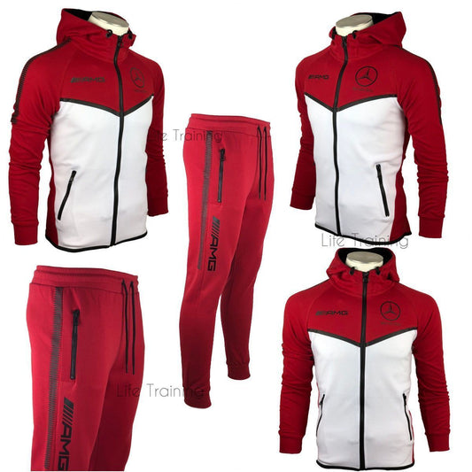 Mercedes AMG Rouge&Blanc Survetement Mode Homme-Survetement-AlphaPlace-Pixefy