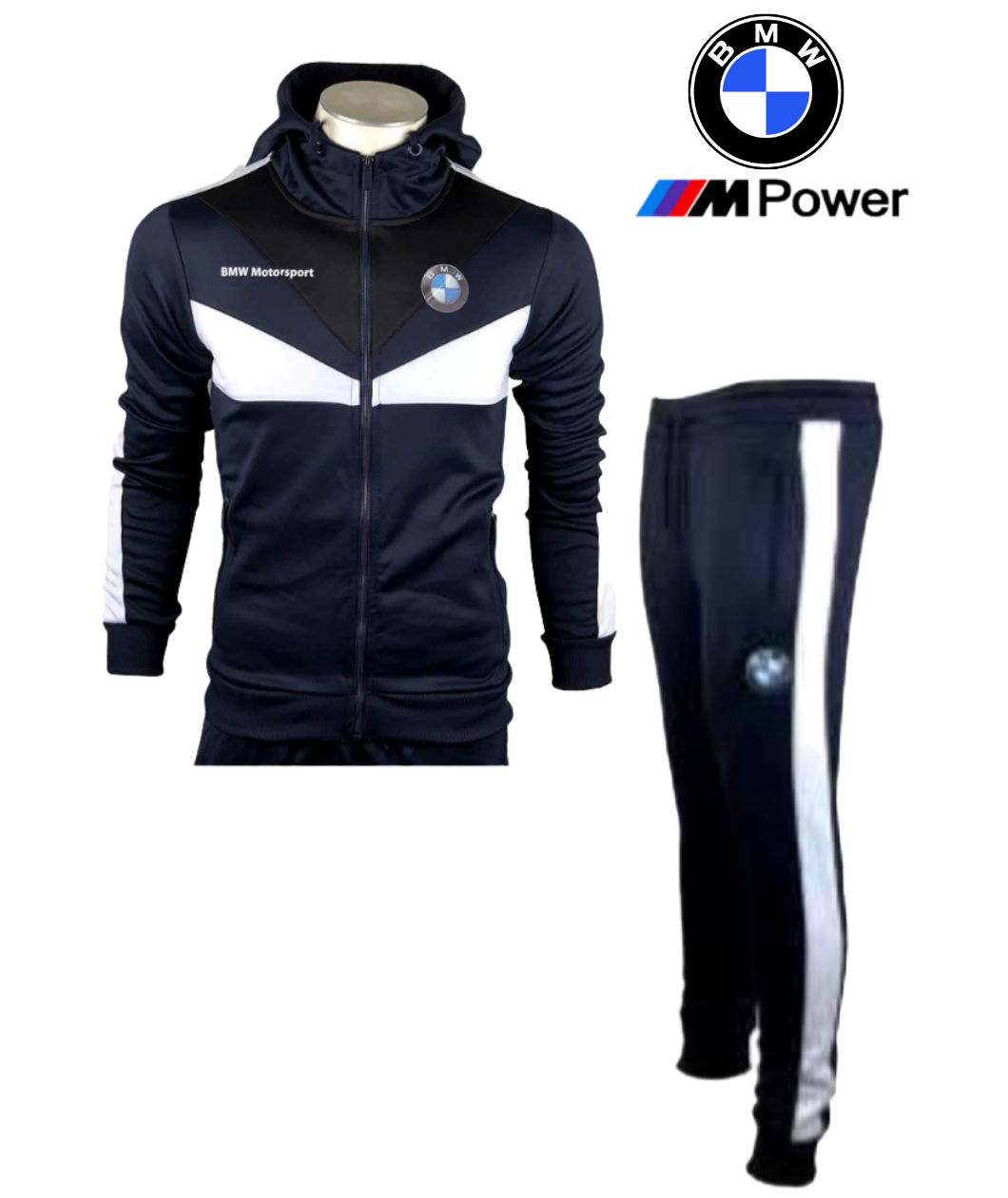 Men BMW Tracksuit Blue and White Zayne