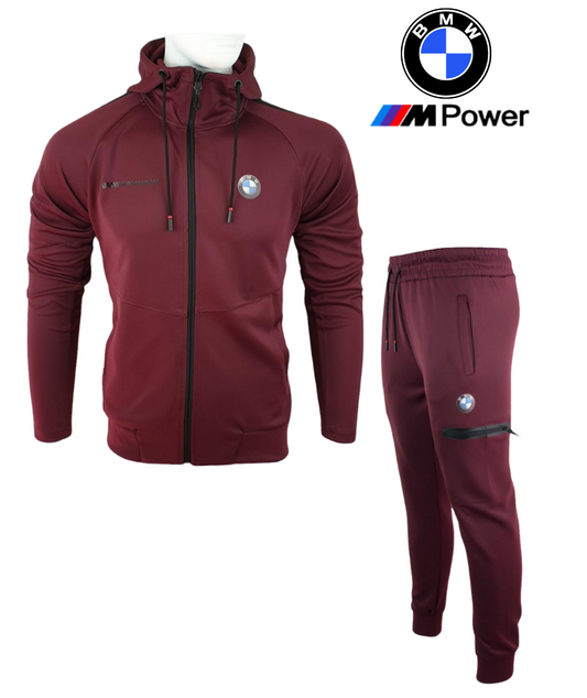 Men Tracksuit Training Bordeaux Bandes Black Motorsport BMW