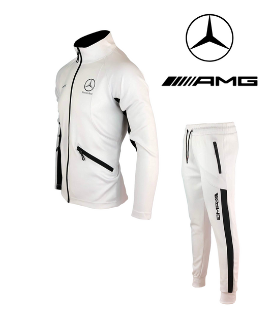 Mercedes AMG Tracksuit Men Training White and Black