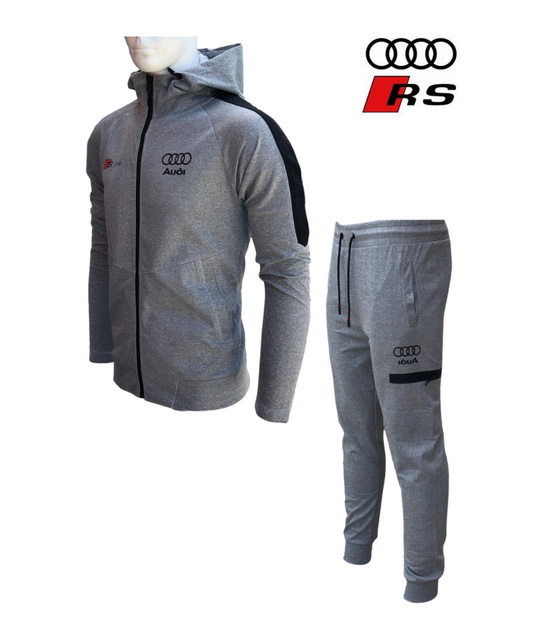 Audi Tracksuit Men Training Grey Bandes Black  Audi RS