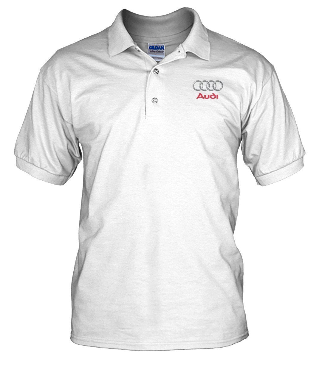 Audi Männer Polo Shirt-Short Sleeves-ViralStyle-White-S-Men's Polo-Pixefy