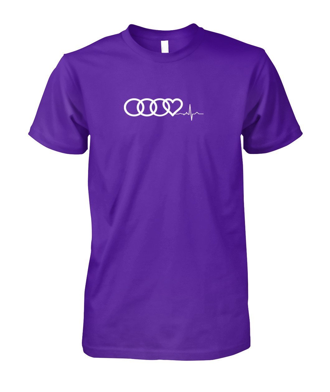 Audi Heart Beat Unisex Cotton T SHIRT - TeePerfect 