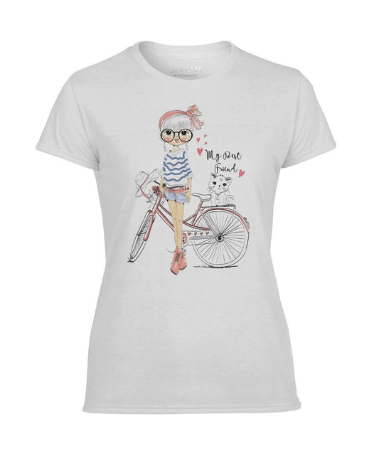 Das kleine Mädchen mit Katze Women's Performance Tee - TeePerfect 