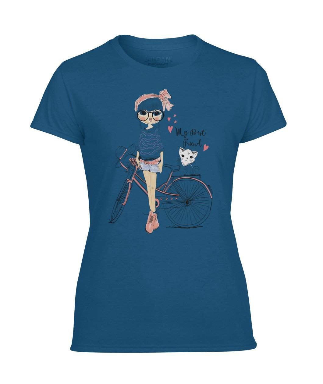 Das kleine Mädchen mit Katze Women's Performance Tee - TeePerfect 