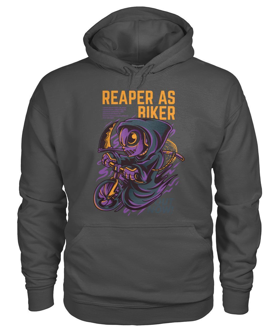 Reaper as Biker Unisex Hoodie