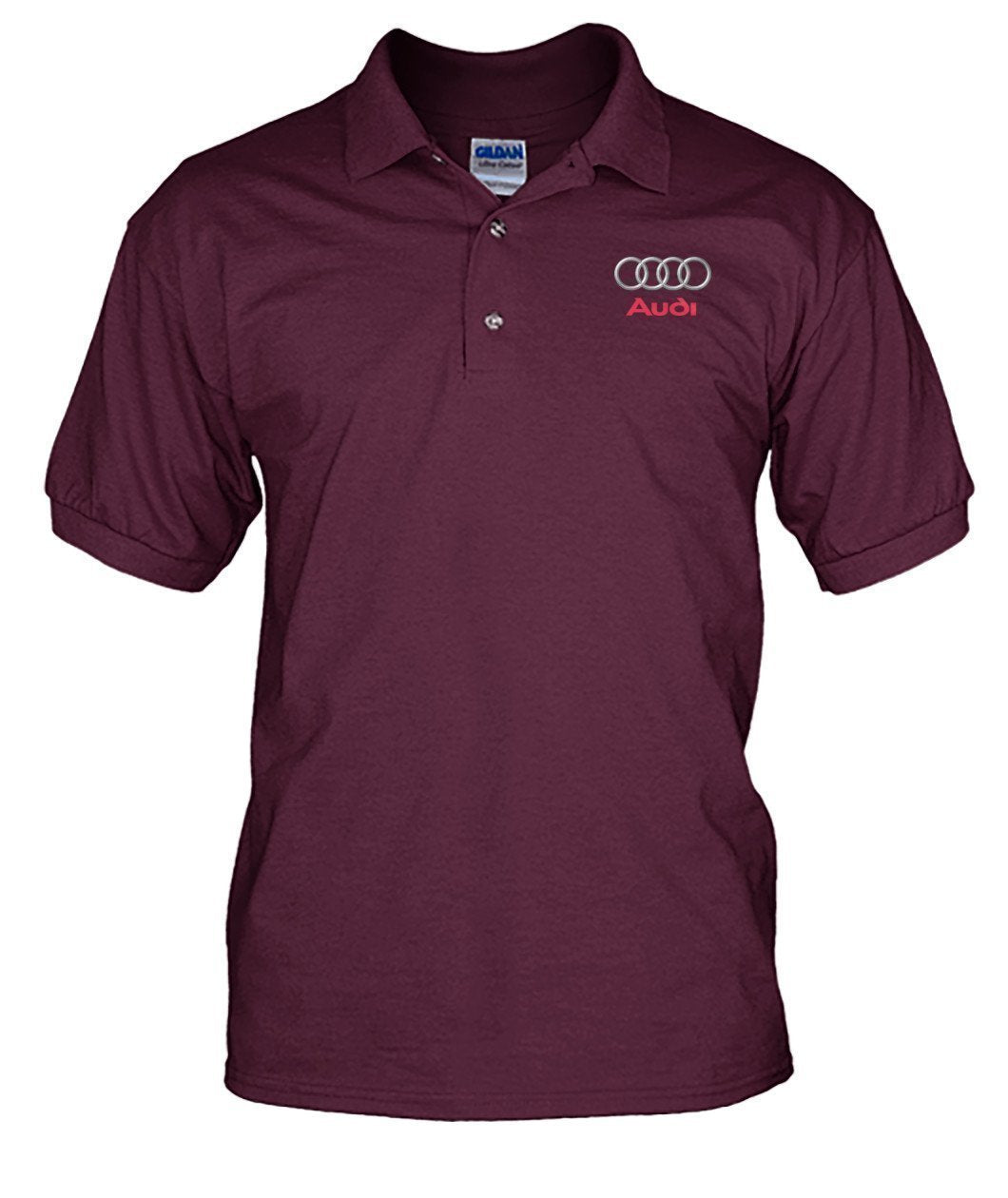 Audi Männer Polo Shirt-Short Sleeves-ViralStyle-Maroon-S-Men's Polo-Pixefy