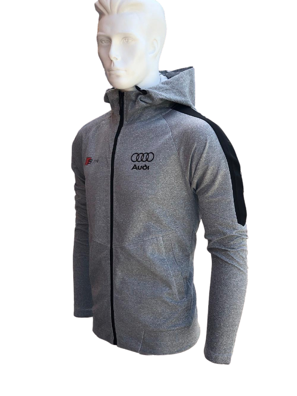 Audi Tracksuit Men Training Grey Bandes Black  Audi RS