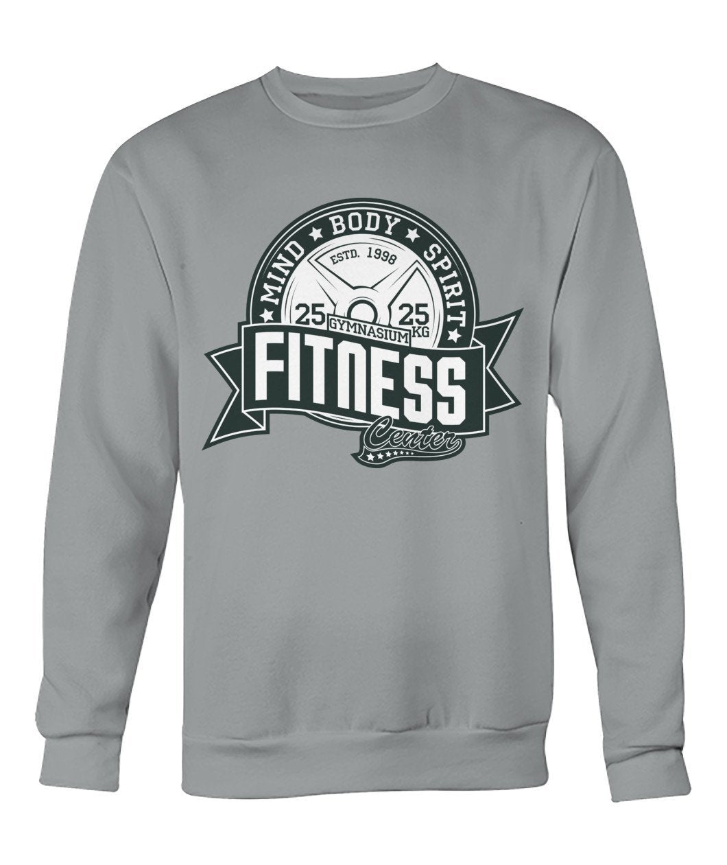 Fitness Mind Body Spirit Crew Neck Sweatshirt