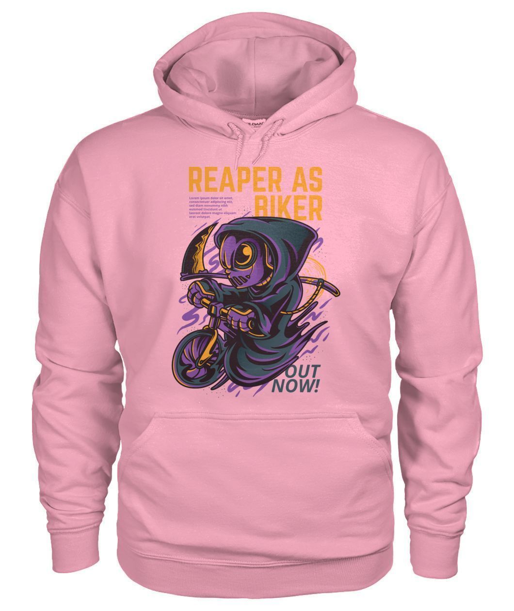 Reaper as Biker Unisex Hoodie