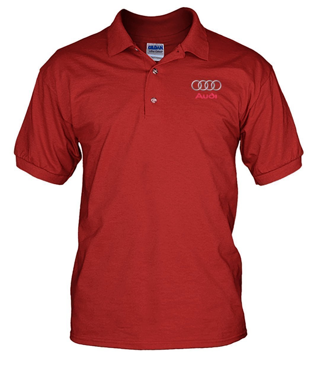 Audi Männer Polo Shirt-Short Sleeves-ViralStyle-True Red-S-Men's Polo-Pixefy